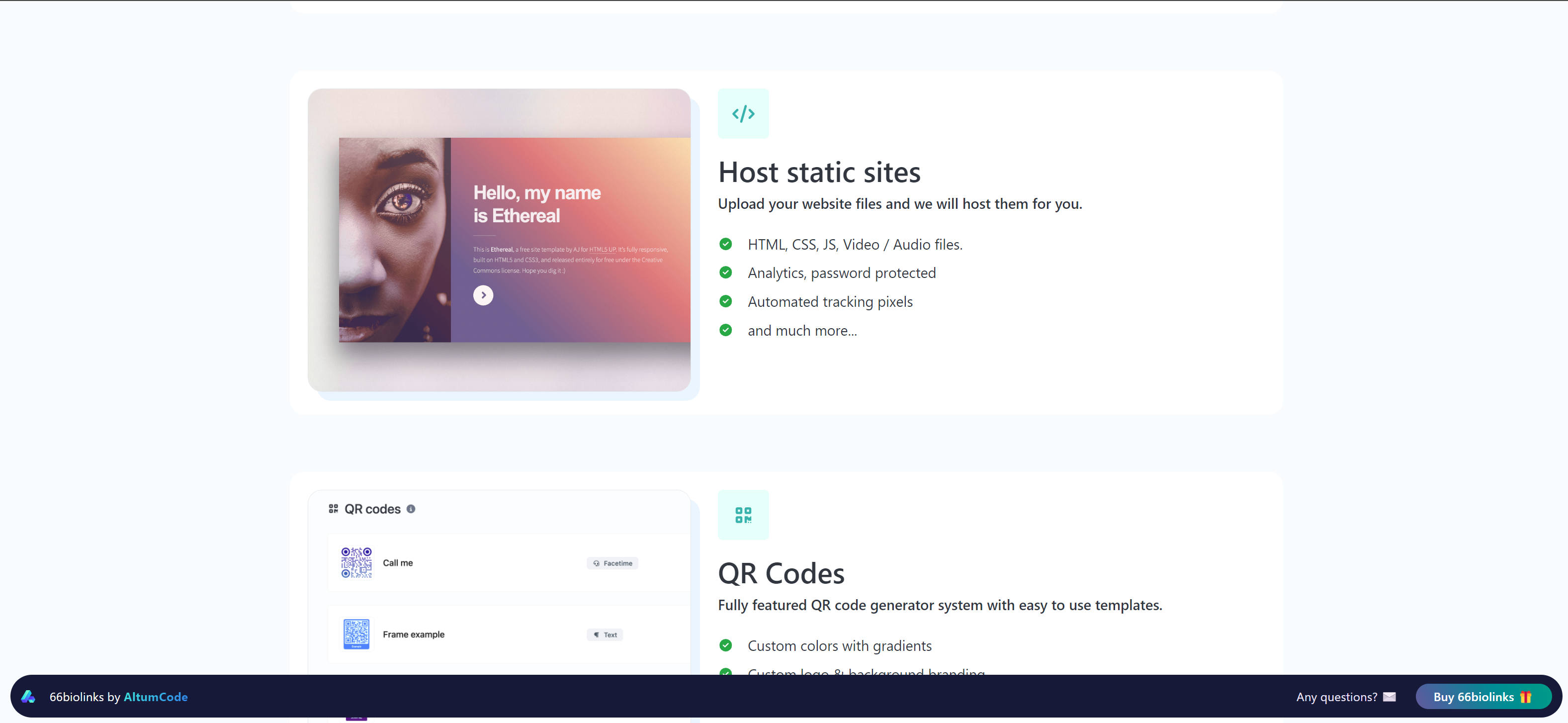 66biolinks - Bio Links, URL Shortener, QR Codes & Web Tools (SAAS)
